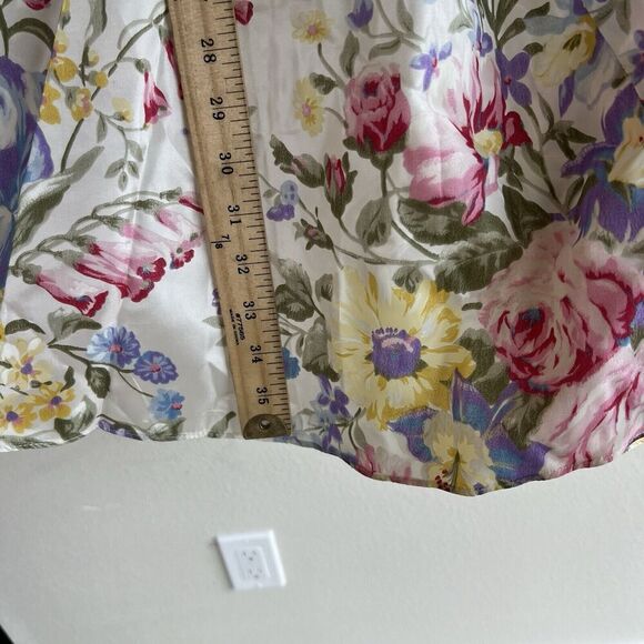 Vintage Roberta Floral Mini Halter Dress Flare Women’s 8 Garden Fairy Pinup - Picture 5 of 10